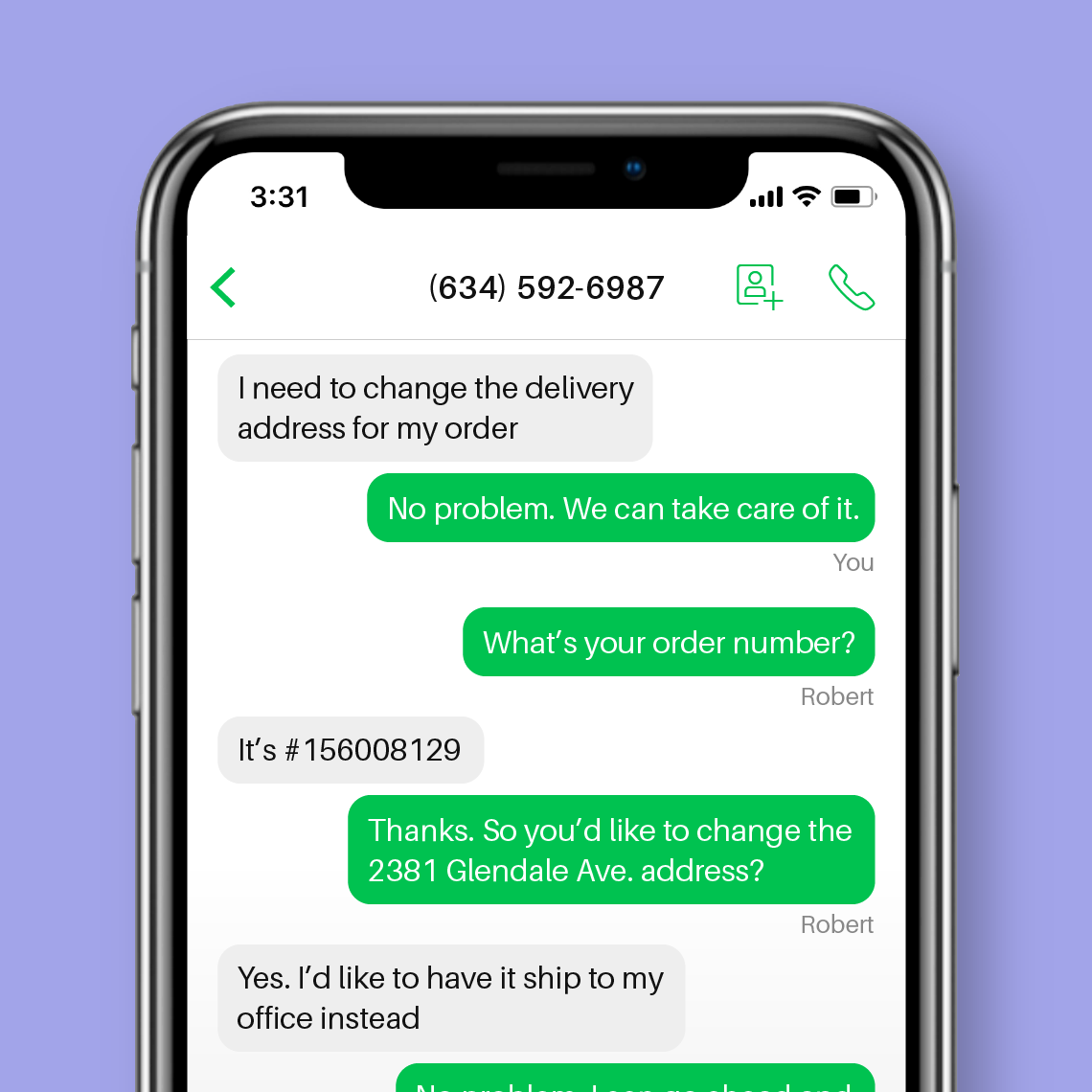 business texting feature