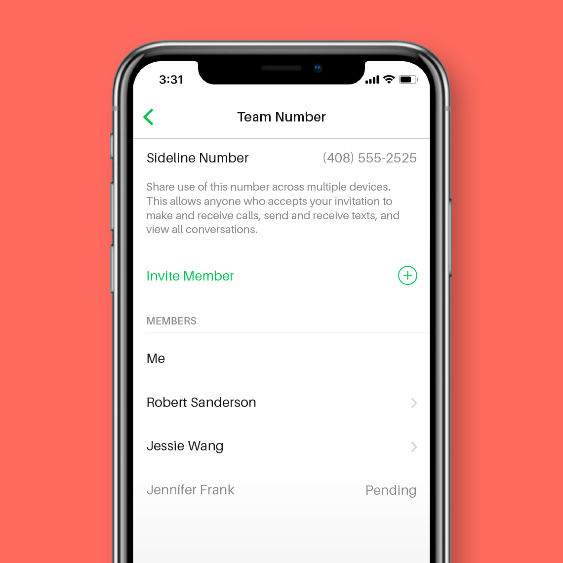 team number feature